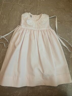 Marco & Lizzy Sweet Ruffle Collar Pink Baby Dress 3t